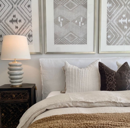 Bungalow Interiors home styling Gold Coast Master Bedroom Custom Lumber Cushions