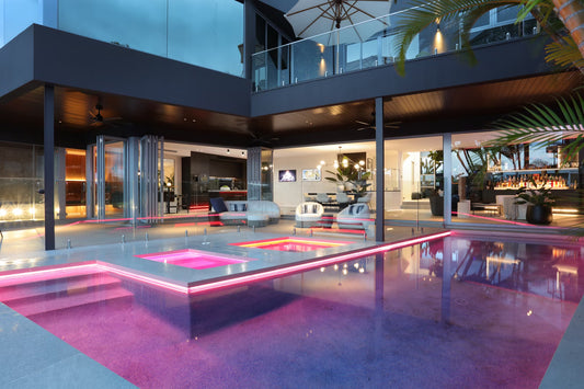 Bungalow Interiors Design & Home Styling Sovereign Island, Gold Coast - pool and bar styling