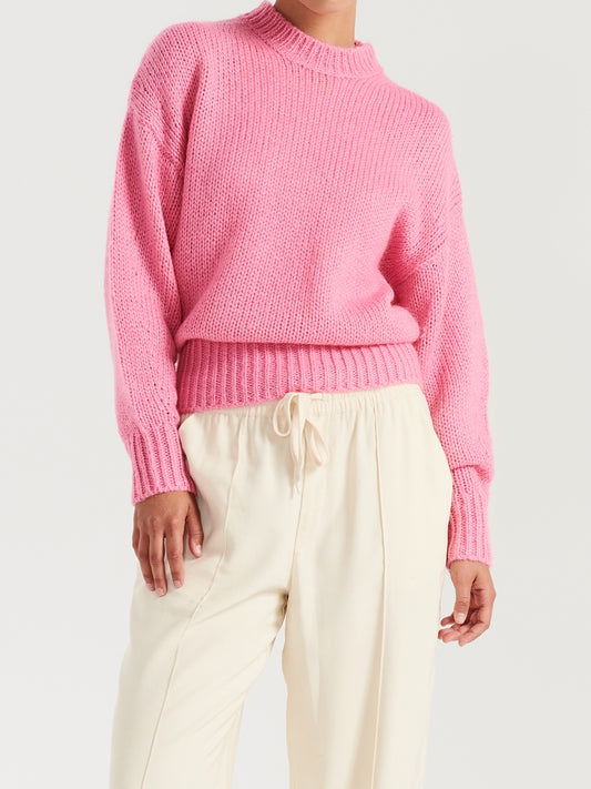 Louie Mohair Knit Carnation
