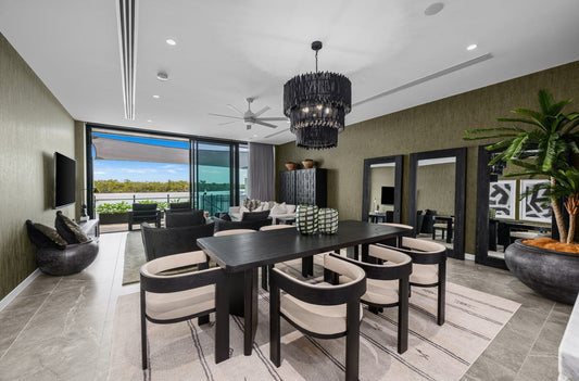 Bungalow Interiors property styling Paradise Point waterfront townhouse