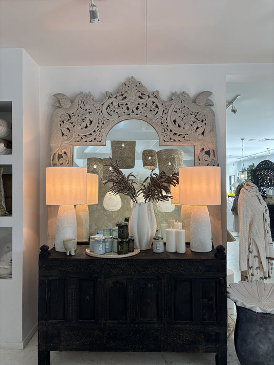 Vintage South Indian XL Bird Feature Mirror