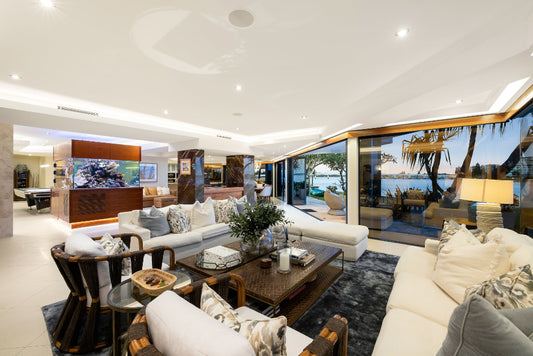 Living room interior styling Runaway Bayl, Gold Coast Bungalow Interiors Design Studio and Showroom