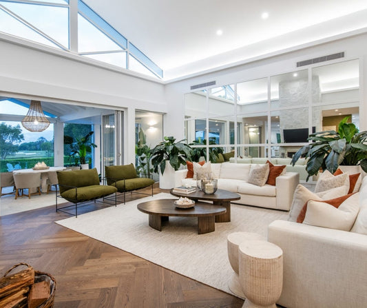 Living room interior styling Sanctuary Cove, Gold Coast Bungalow Interiors Design Studio and Showroom