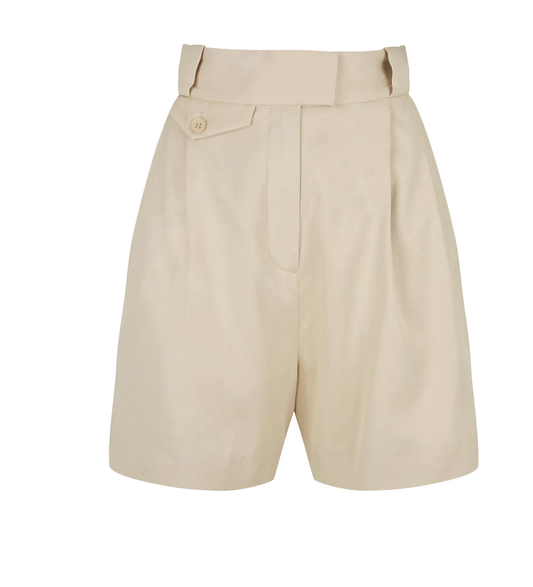 Sara Tailored Wide Leg Short- SAND