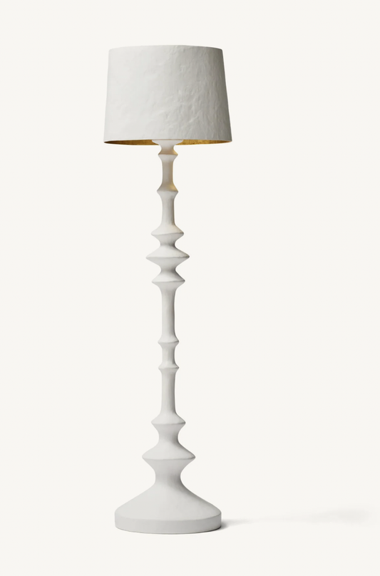 Resin Floor Lamp White H172 x L40 x W/D40 cm