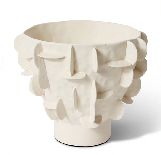 Textured Vase Ivory