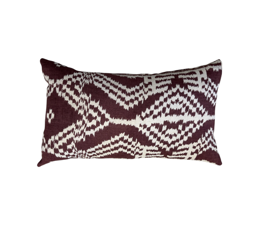 Ikat Raisin Schumacher Custom Cushion