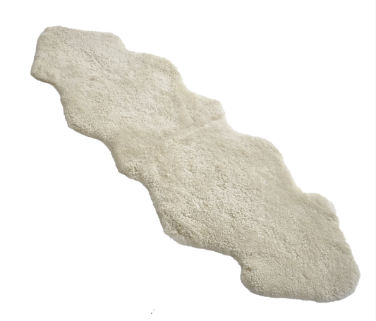 Cream Curly Double Rug