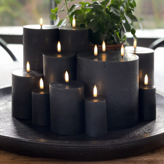 Matte Black Textured Pillar