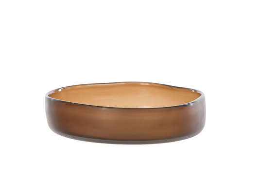 Hinoki Brown Glass Bowl