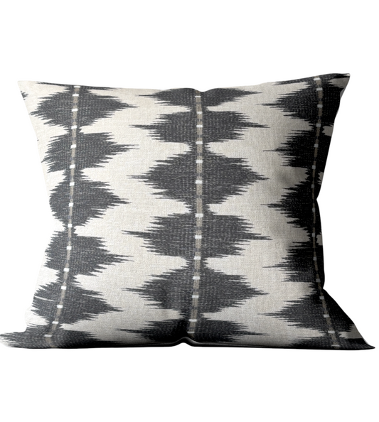 Myrthus Charcoal Bone Custom Cushion