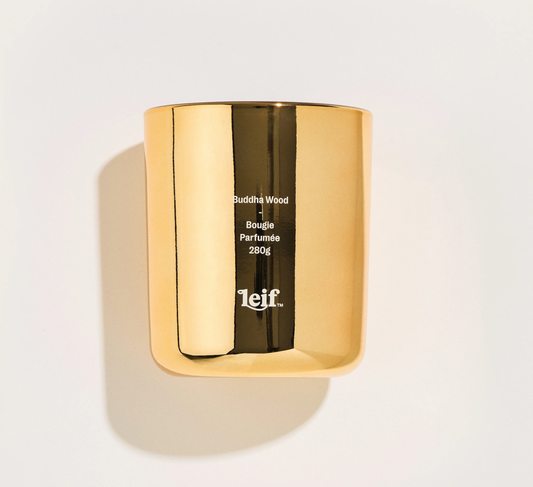 Limited Edition Buddha Wood Gold Candle