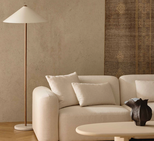 Dark Bronze/White Floor Lamp