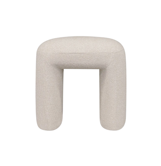 Curved Natural Ottoman