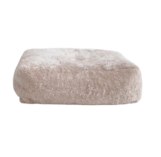 Curly Oatmeal Ottoman