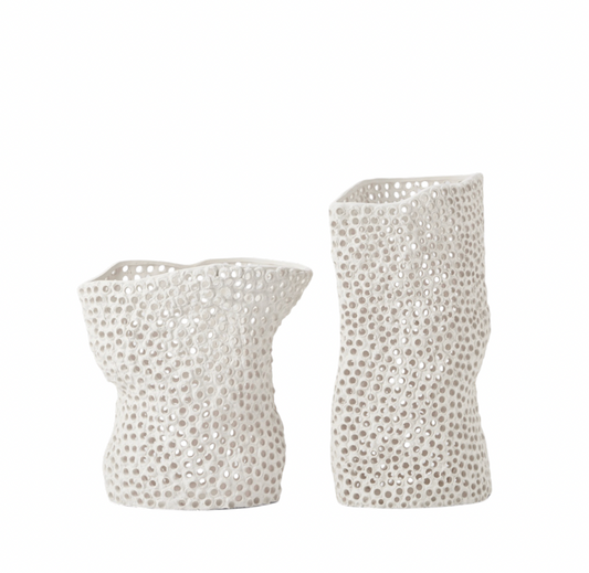 Porus Vases Ivory