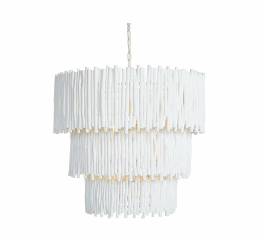 Wood Candlestick Chandelier