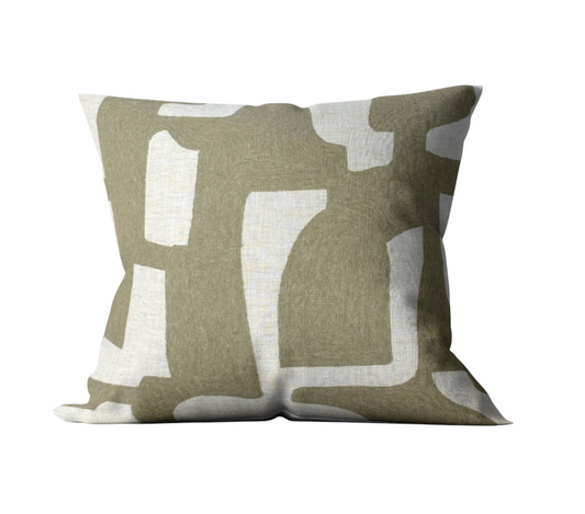 Olive Entrelacs Custom Cushion