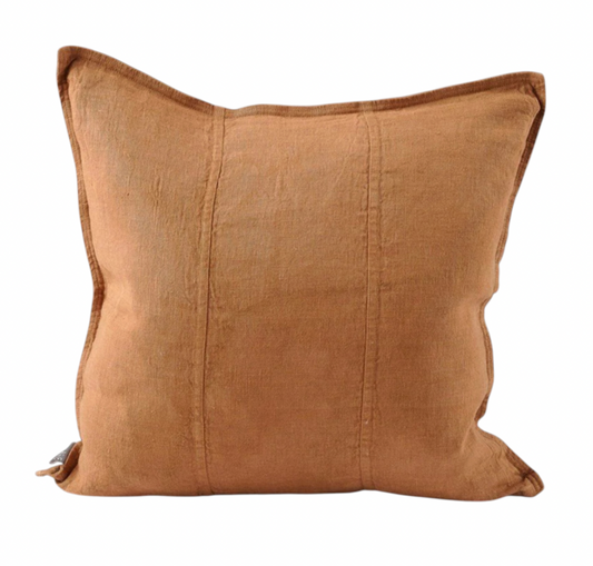Primal Ochre Linen Cushion