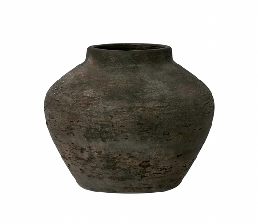 Earth Brown Vase Round