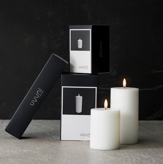 Nordic White Smooth Candles