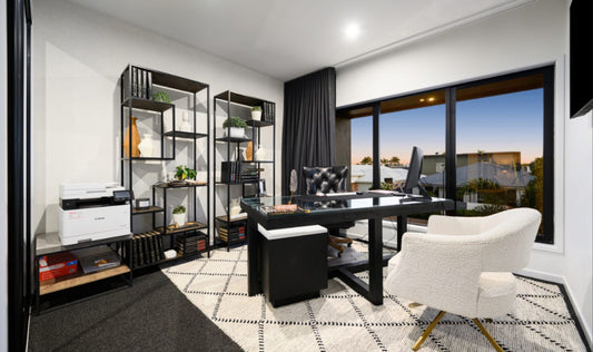 Bungalow Interiors Hope Island, Gold Coast executive office styling