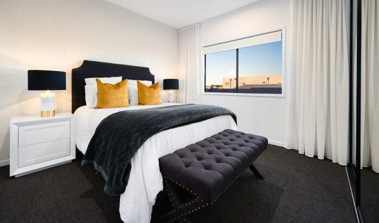 Bungalow Interiors Hope Island, Gold Coast bedroom styling