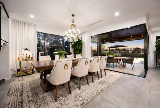 Bungalow Interiors Hope Island, Gold Coast dining room styling