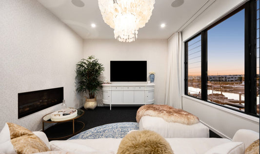 Luxe TV Room Styling in Townhouse, by Bungalow Interiors Home Styling Gold Coast