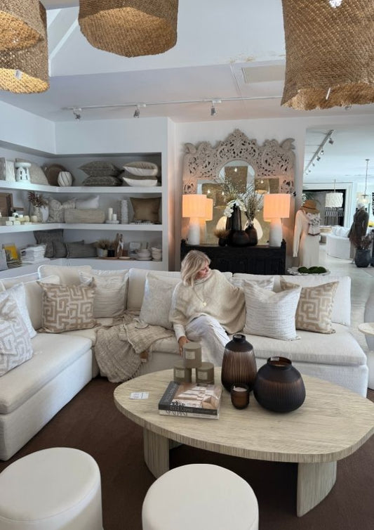 Living room interior styling Biggera Waters, Gold Coast Bungalow Interiors Design Studio and Showroom