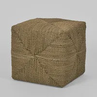 Seagrass Ottoman L 45cm W 45cm H 45cm
