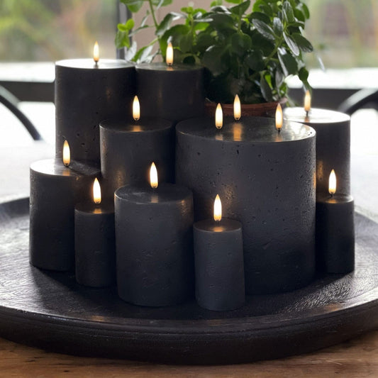 Matte Black Textured Pillar