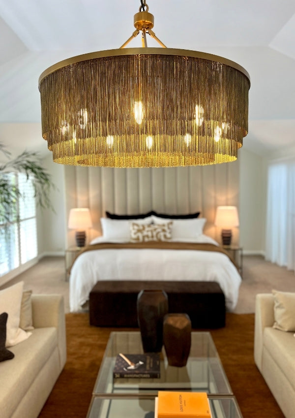 Sanctuary Cove Mansion, Master Bedroom styling with Bungalow Interiors Gold Coast