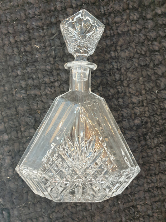 Diamond Cut Glass Decanter