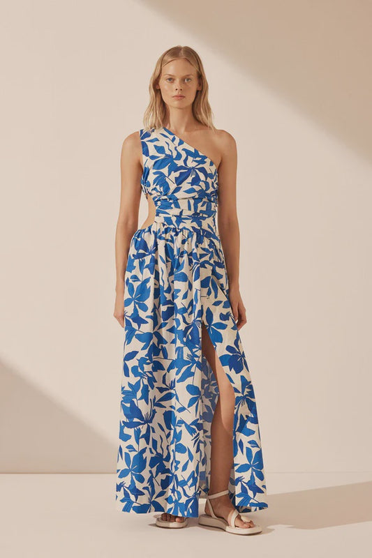 Bleue Asymmetrical Cut Out Maxi Dress