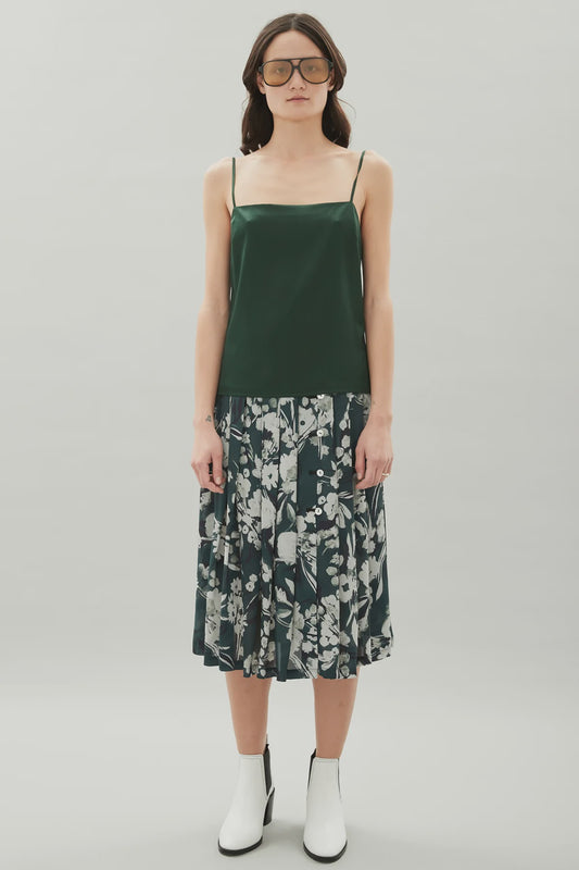 Bambi Silk Top Pine Green