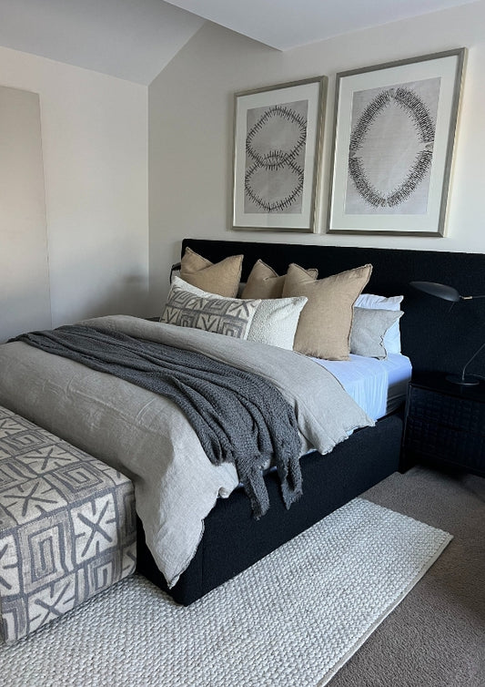 Hale Mercantile bed linen, Designer Boys Art, Custom Ottoman, Bungalow Interiors Gold Coast
