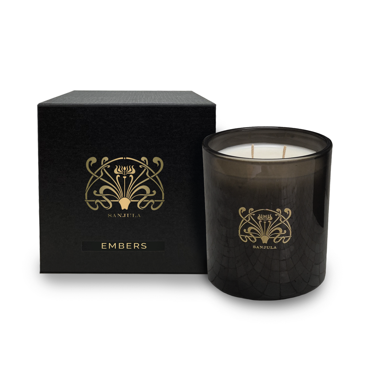 Sanjula Premium Black Jar Candle Embers