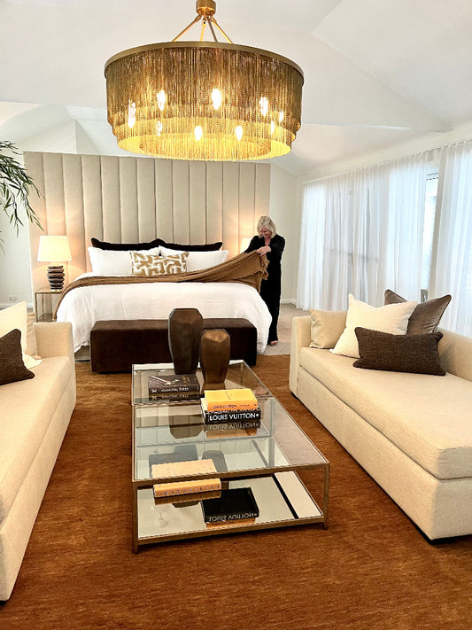 Master bedroom styling Sanctuary Cove, Bungalow Interiors
