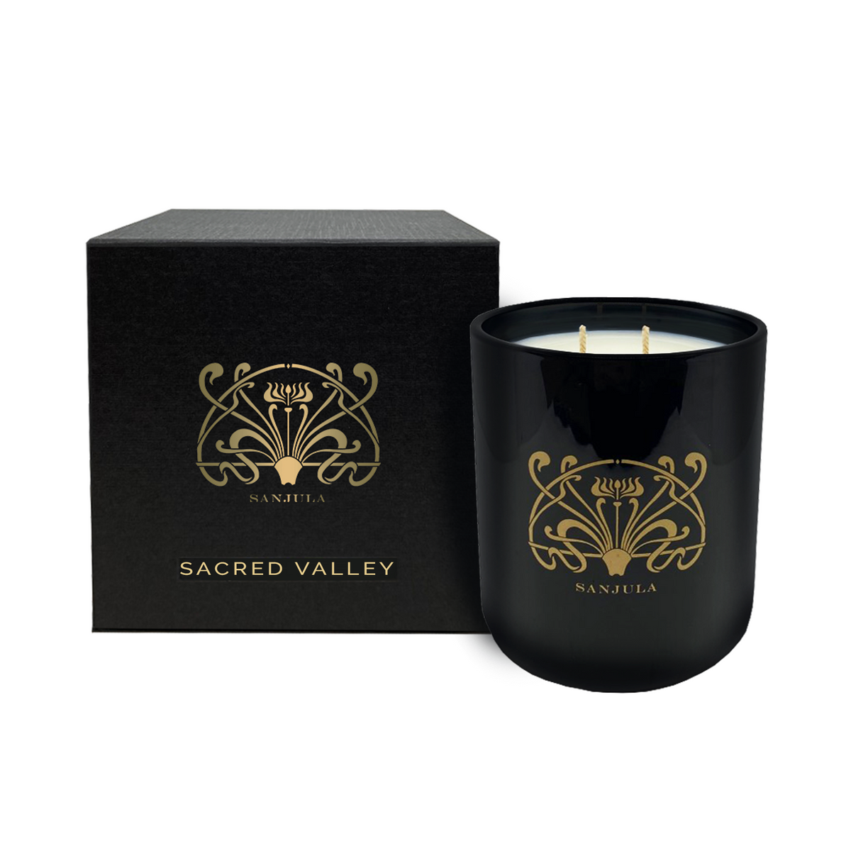 Sanjula Premium Black Jar Candle Sacred Valley