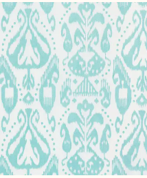 CE Custom Cushion Ikat Sky w Plain Back