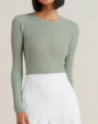 Cindy Crew Neck Top Mineral Green