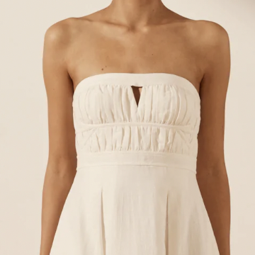 Akua Strapless Bustier Dress - Coconut