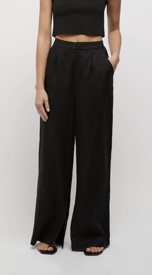 HAYWORTH LINEN SPLIT TROUSERS