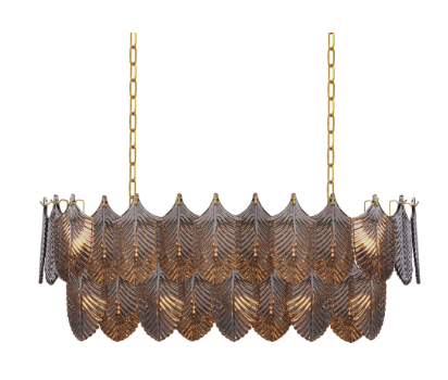 Oval Chandelier  Smoke