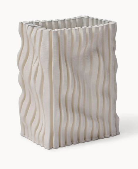 Rectangle White Vase H32 x L25 x W/D19cm