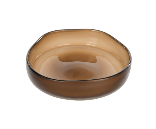 Hinoki Brown Glass Bowl