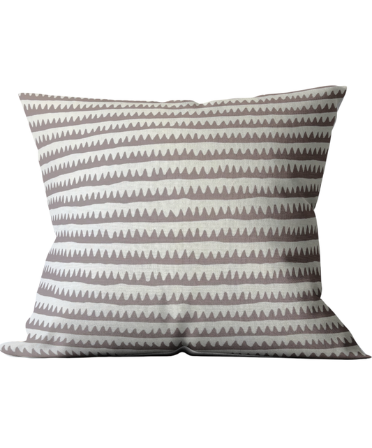 Corfu Stripe Brown Schumacher Custom Cushion