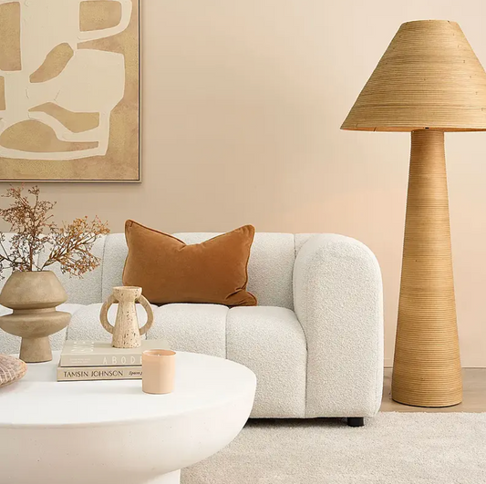 Natural Rattan Floor Lamp