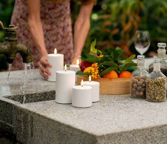 Outdoor White Candles
